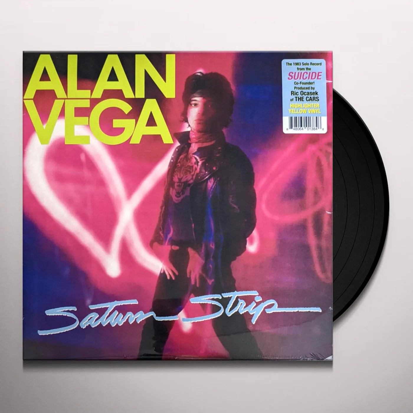Alan Vega SATURN STRIP (HIGHLIGHTER YELLOW VINYL) Vinyl Record