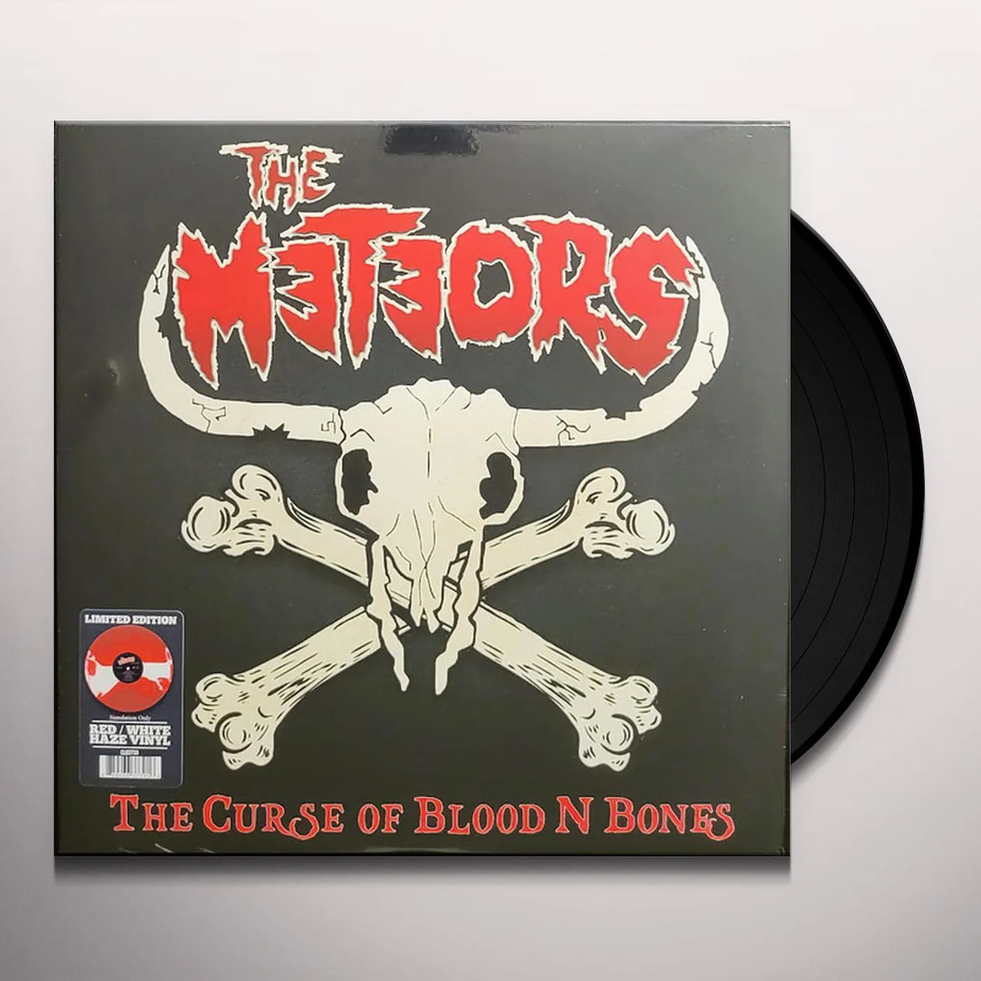 The Meteors CUST OF BLOOD N' BONES (RED/WHITE HAZE VINYL) Vinyl Record