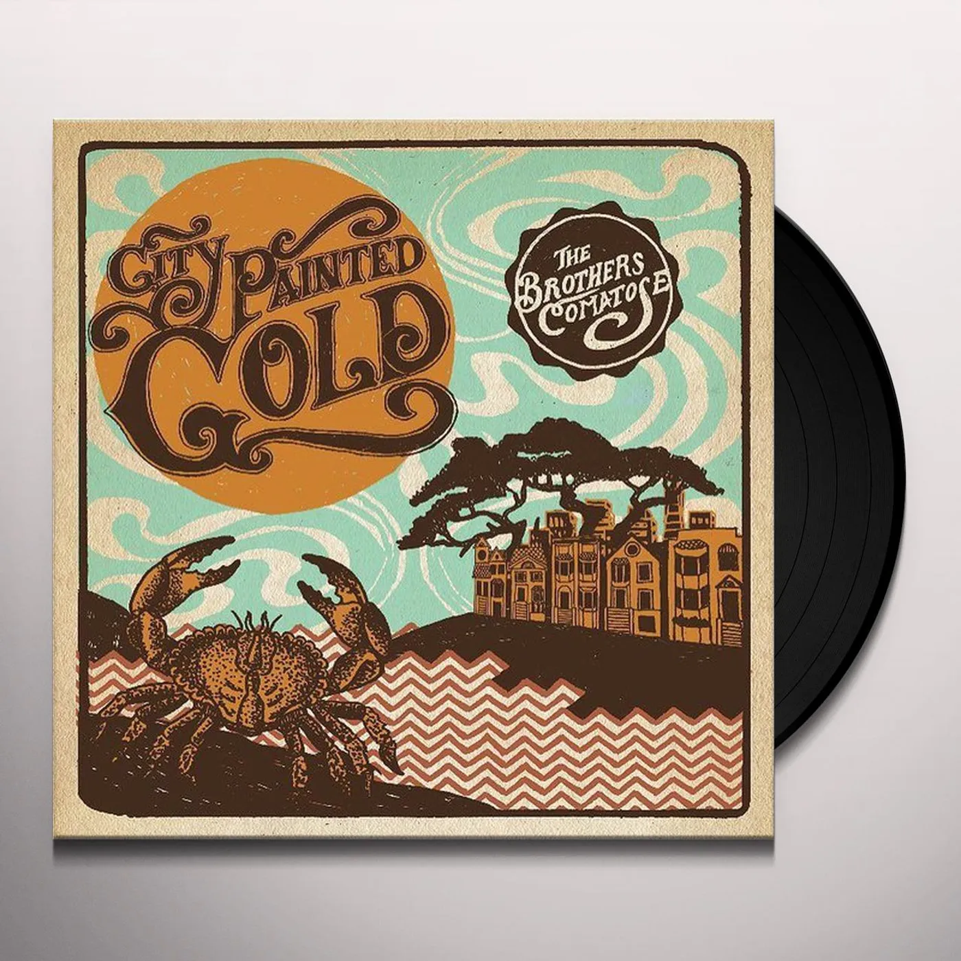 The Brothers Comatose City Painted Gold Vinyl Record