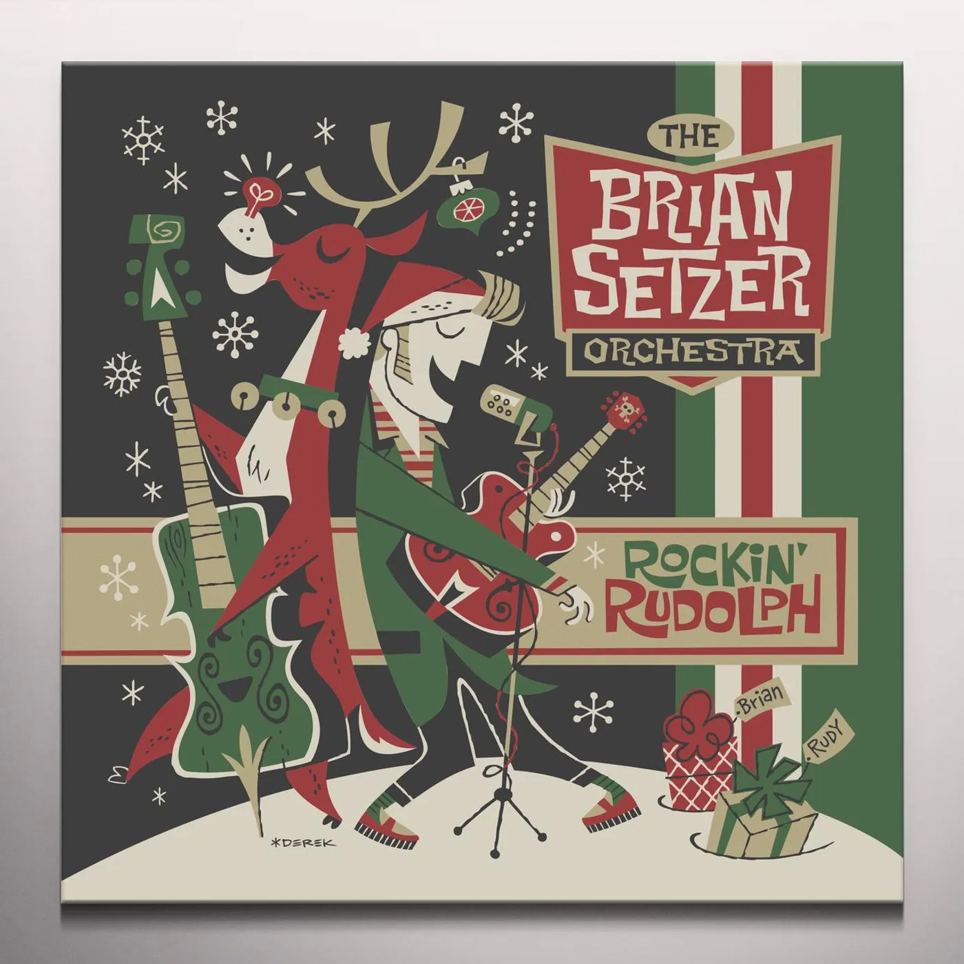 Brian Setzer ROCKIN RUDOLPH Vinyl Record - Colored Vinyl, Green Vinyl, Digital Download Included