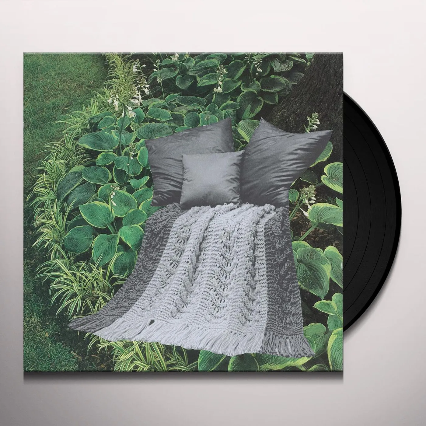 Pile Green and Gray Vinyl Record