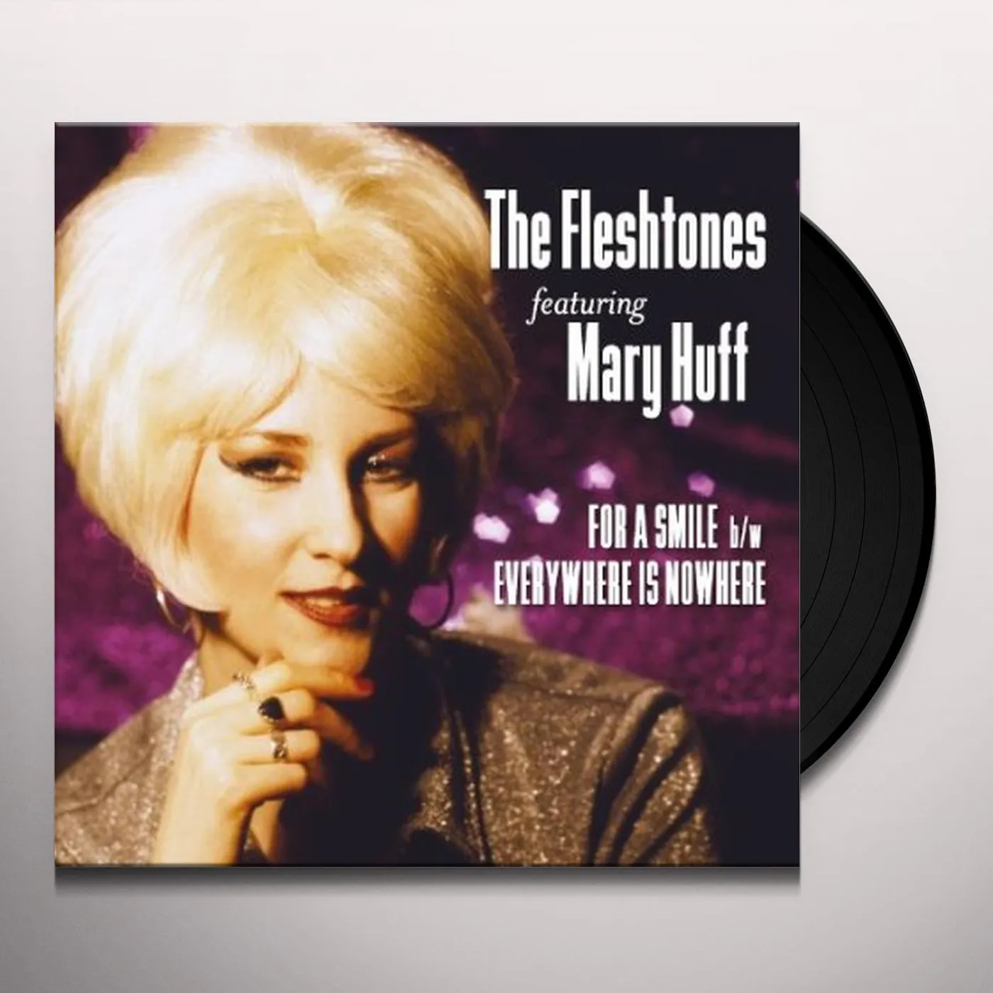 The Fleshtones FOR A SMILE B/W EVERYWHERE IS NOWHERE Vinyl Record - Digital Download Included