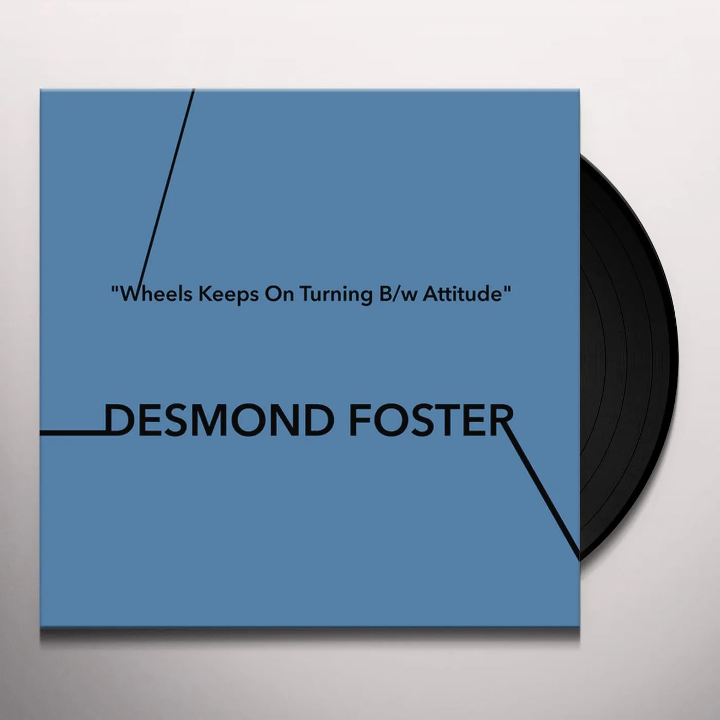 Desmond Foster WHEELS KEEPS ON TURNING / ATTITUDE Vinyl Record