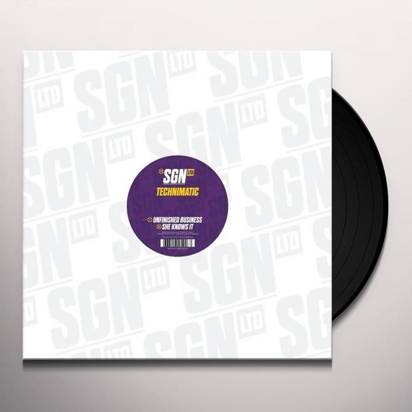 Technimatic UNFINISHED BUSINESS/SHE KNOWS IT Vinyl Record