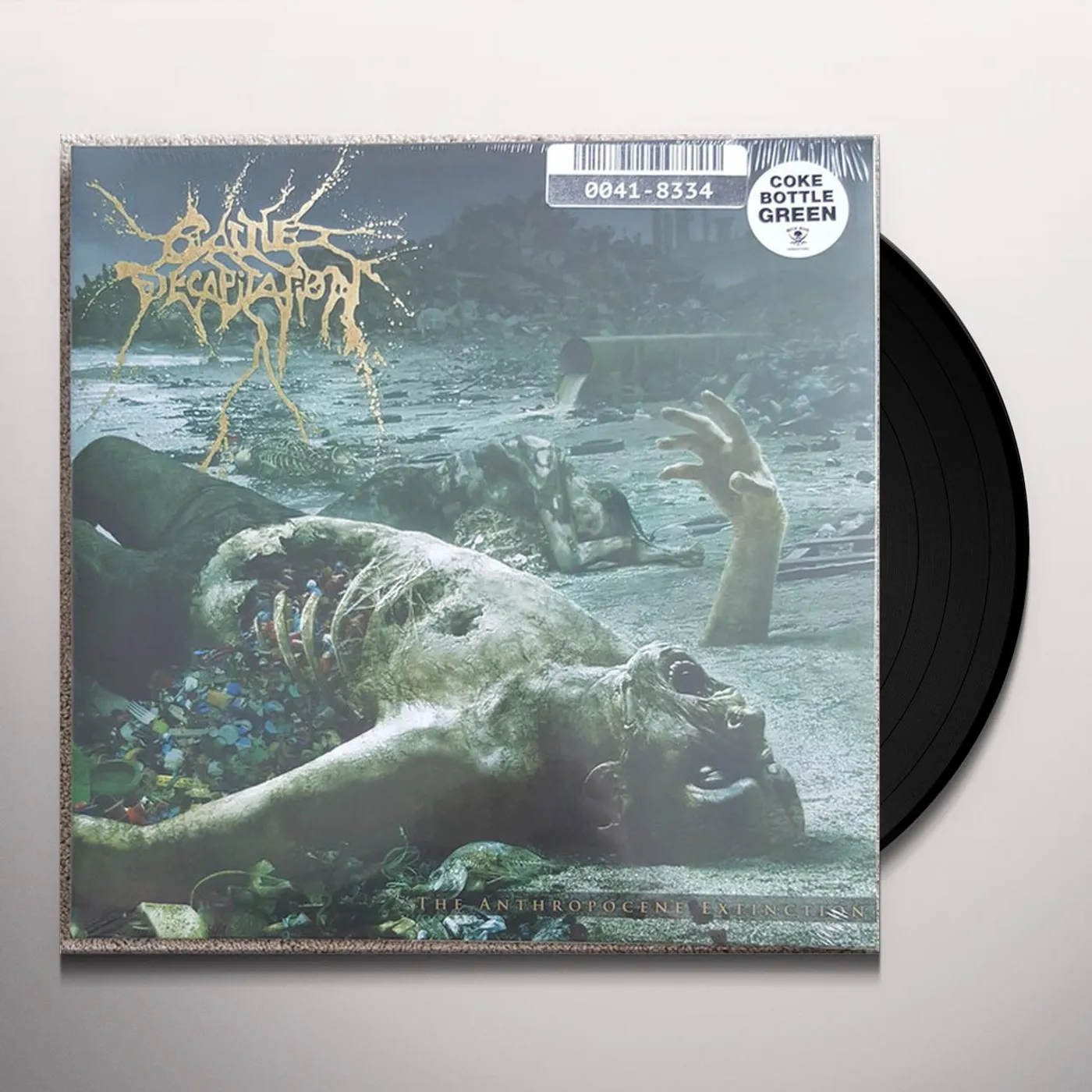 Cattle Decapitation ANTHROPOCENE EXTINCTION (COKE BOTTLE GREEN IN WHITE VINYL) Vinyl Record