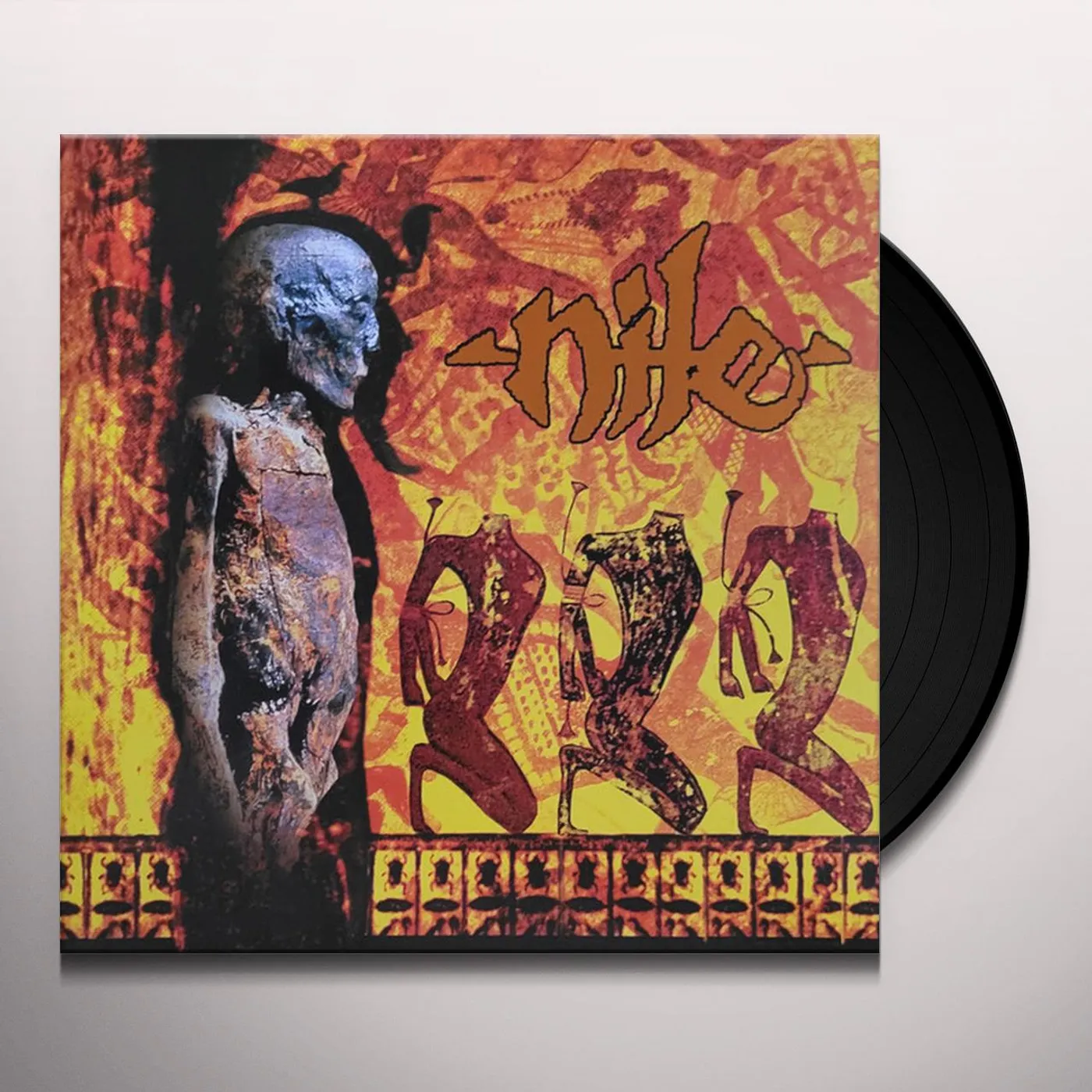 Nile AMONGST THE CATACOMBS OF NEPHREN-KA (YELLOW W/ ORANGE SPINNERS & BLACK, SILVER, RED SPLATTER VINYL) Vinyl Record
