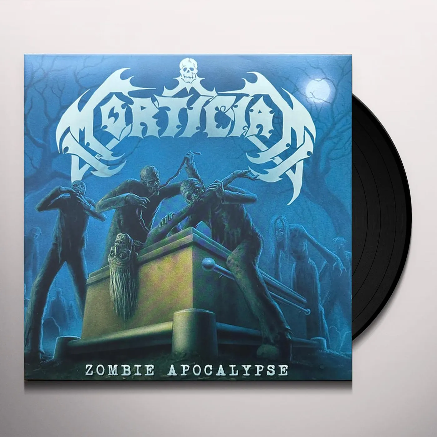 Mortician ZOMBIE APOCALYPSE (SEA BLUE WITH WHITE, BONE WHITE & GOLD SPLATTER VINYL) Vinyl Record