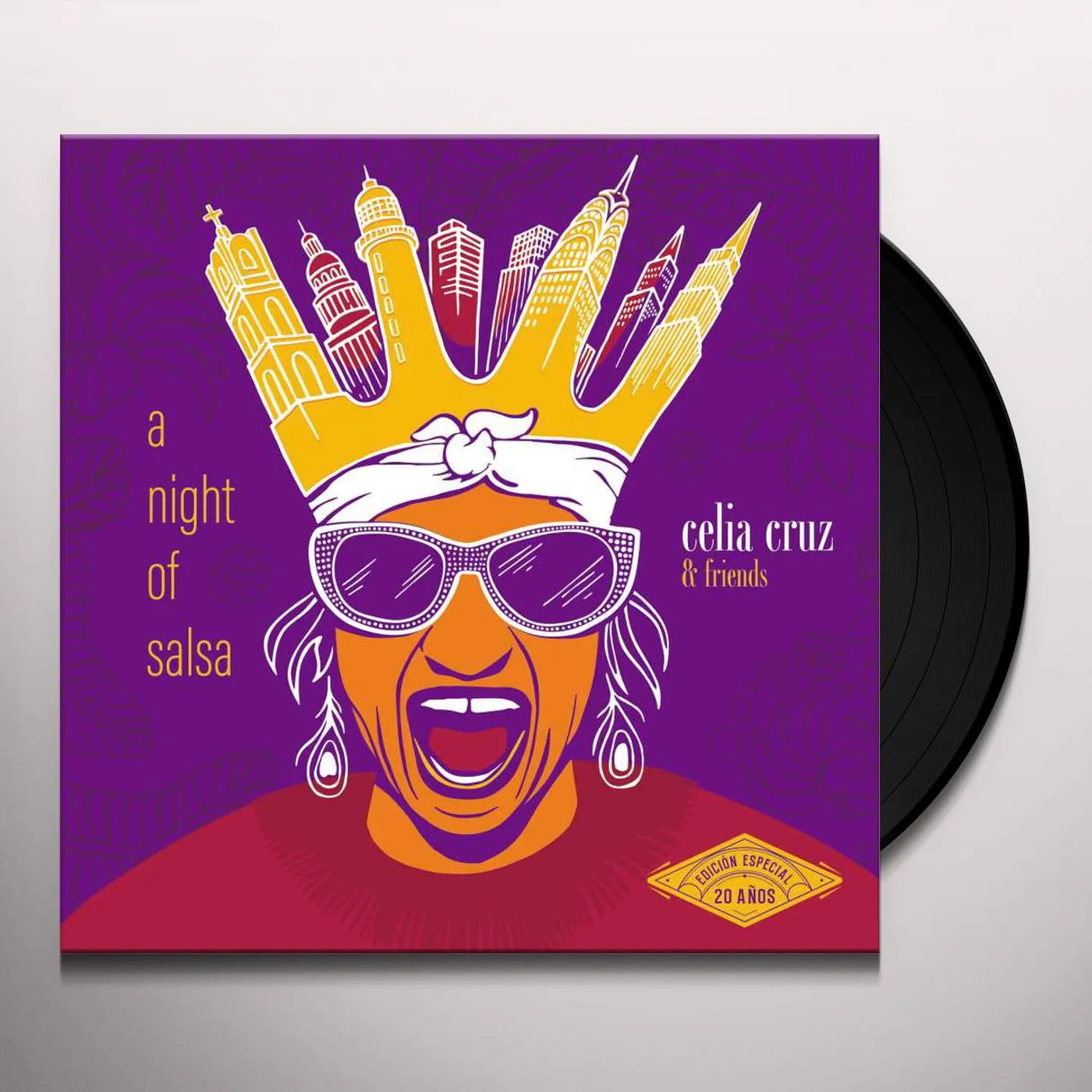 Celia Cruz A Night of Salsa (2 LP) Vinyl Record