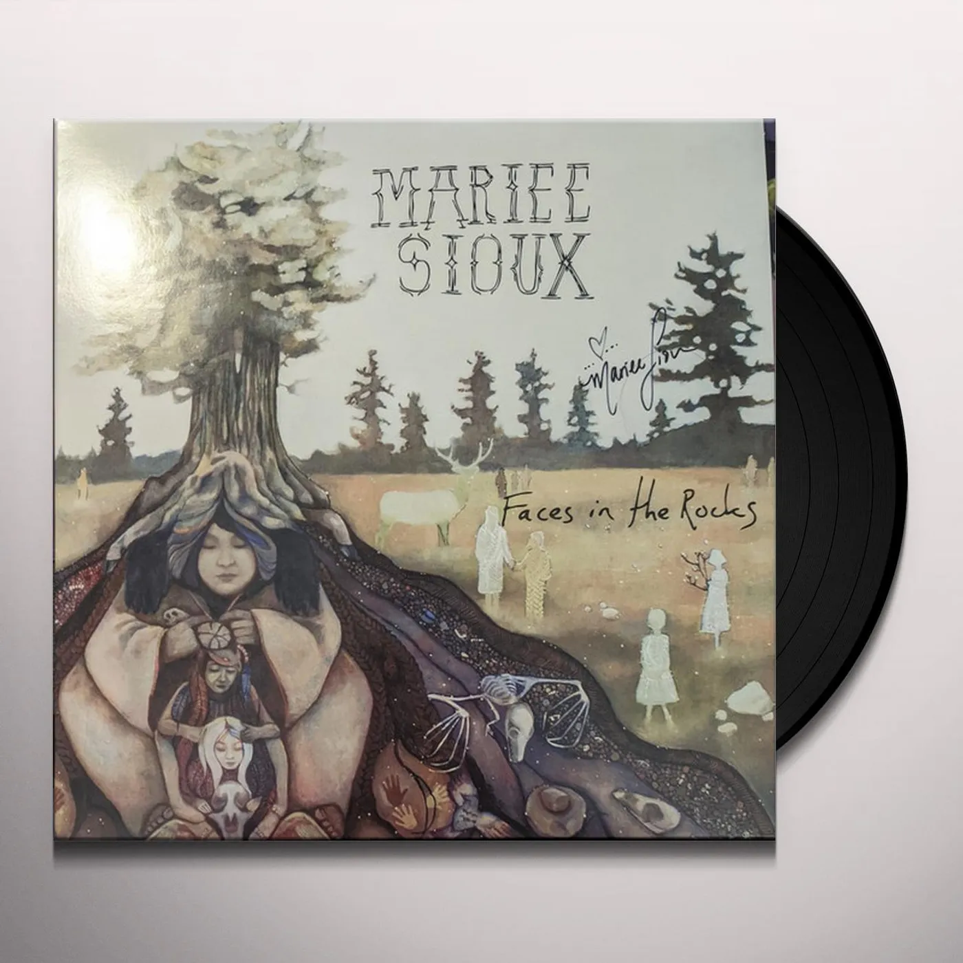 Mariee Sioux FACES IN THE ROCKS - BONE Vinyl Record