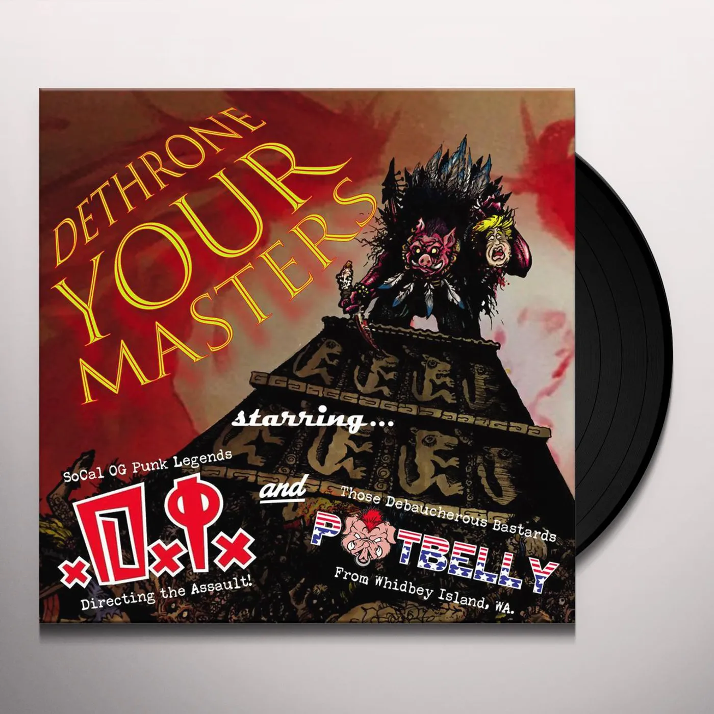 D.I. DETHRONE YOUR MASTERS SPLIT EP Vinyl Record
