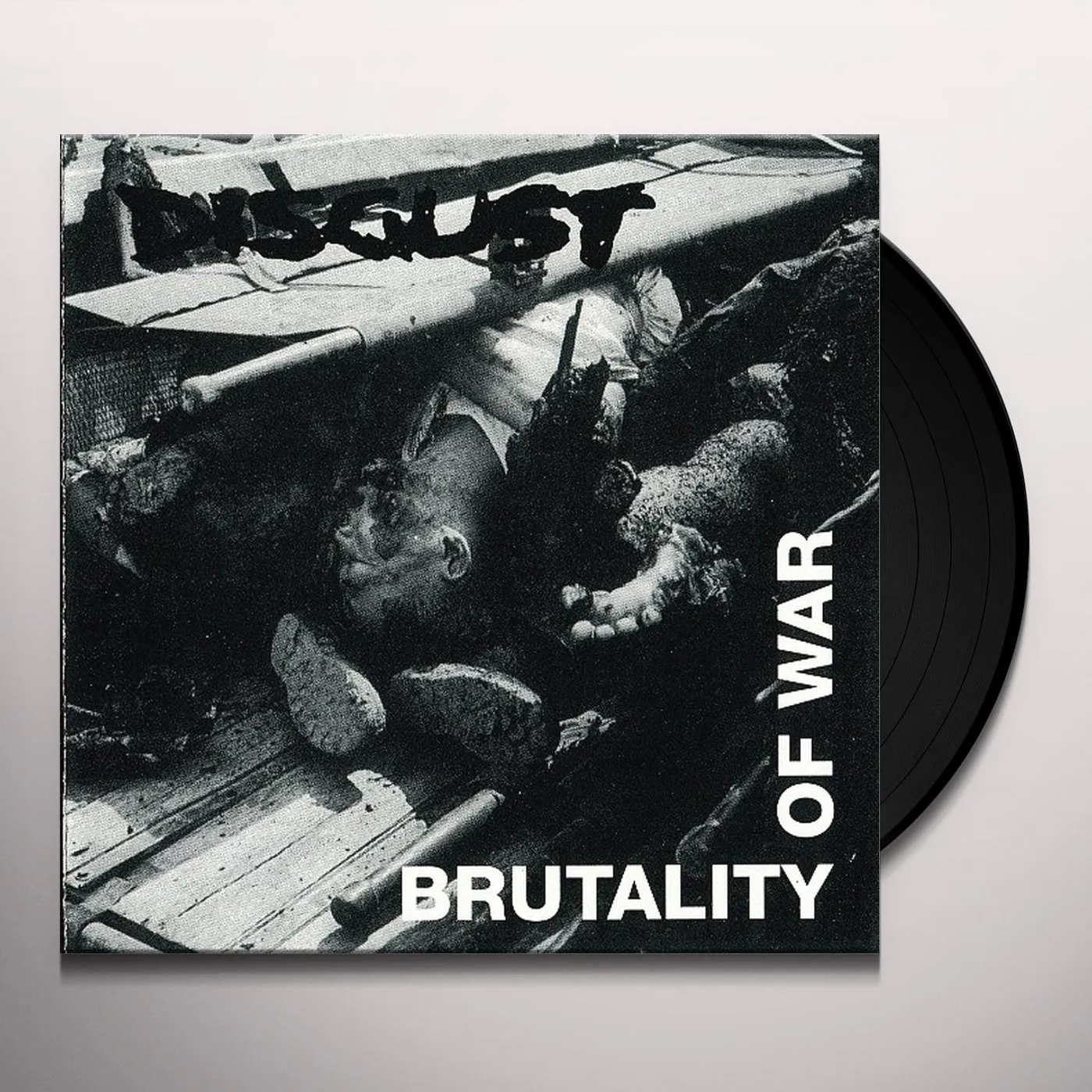 Disgust BRUTALITY OF WAR (RED/BLACK SPLATTER VINYL) Vinyl Record