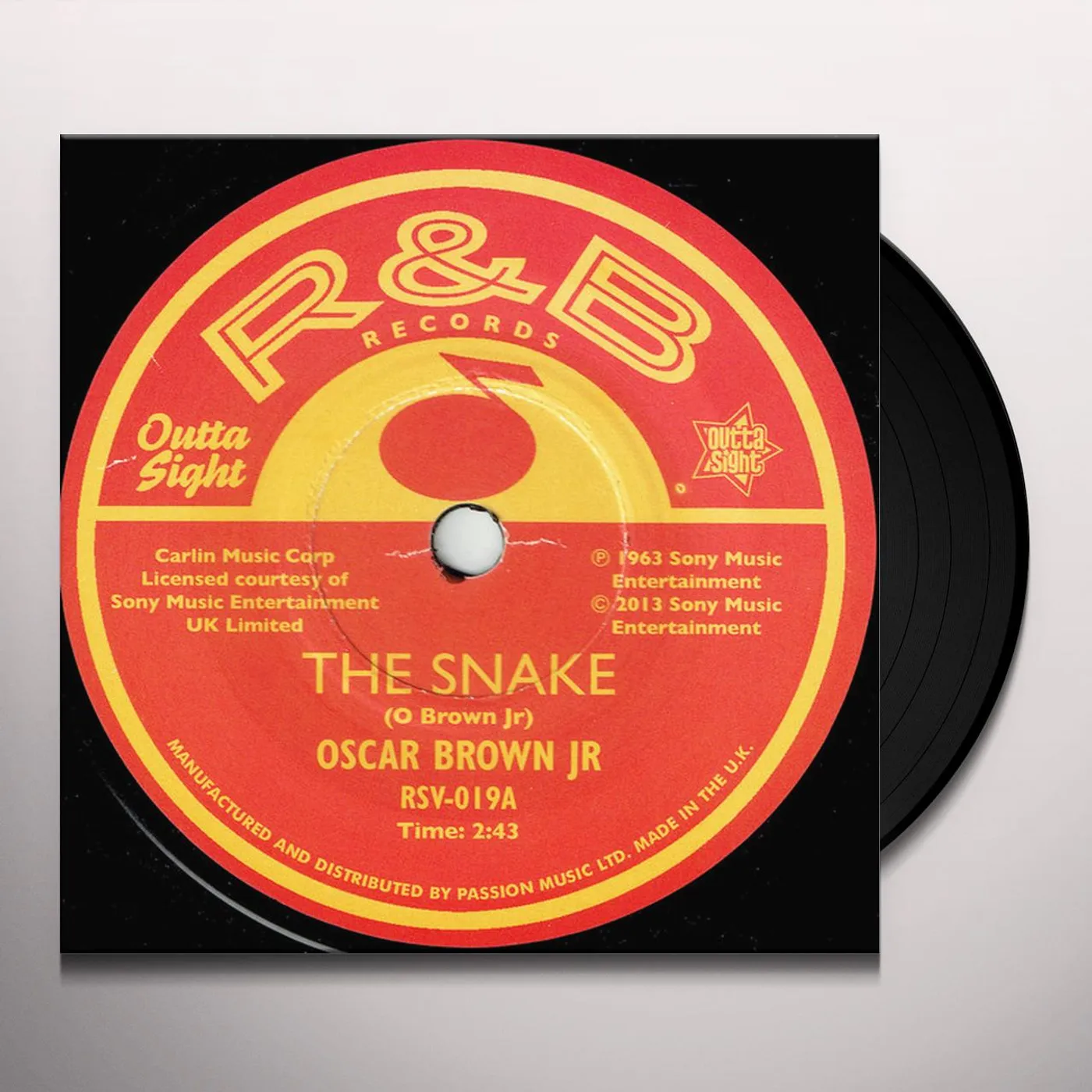 Oscar Brown, Jr. THE SNAKE/WORK SONG Vinyl Record