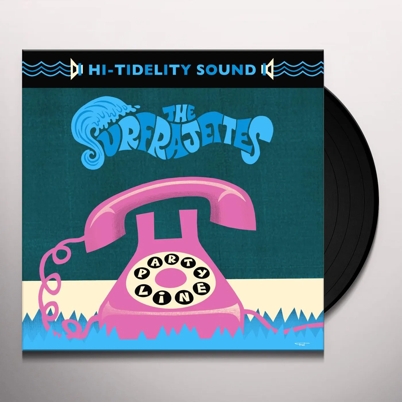 The Surfrajettes Party Line / Toxic Vinyl Record