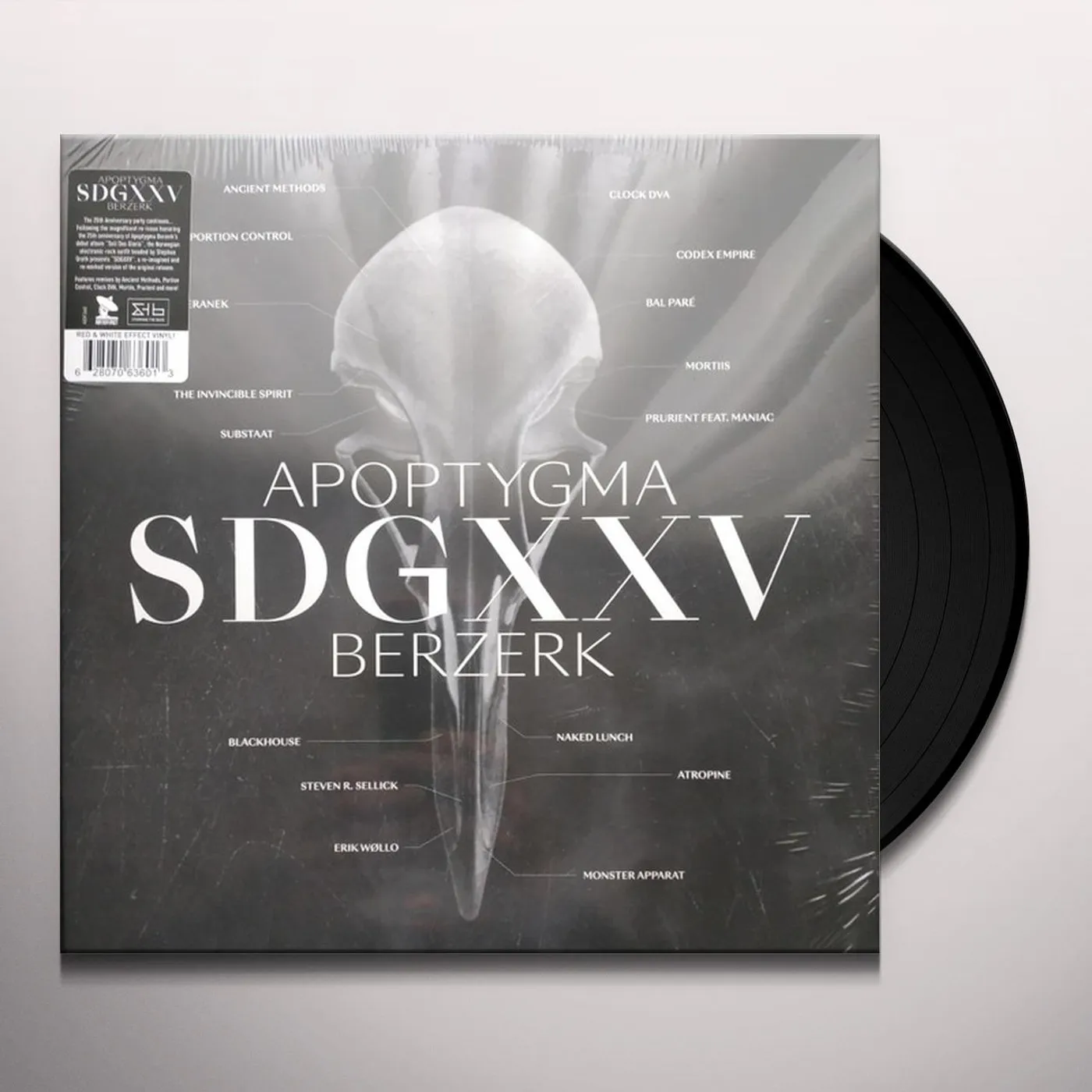 Apoptygma Berzerk SDGXXV (CORNETTO RED/WHITE VINYL) Vinyl Record