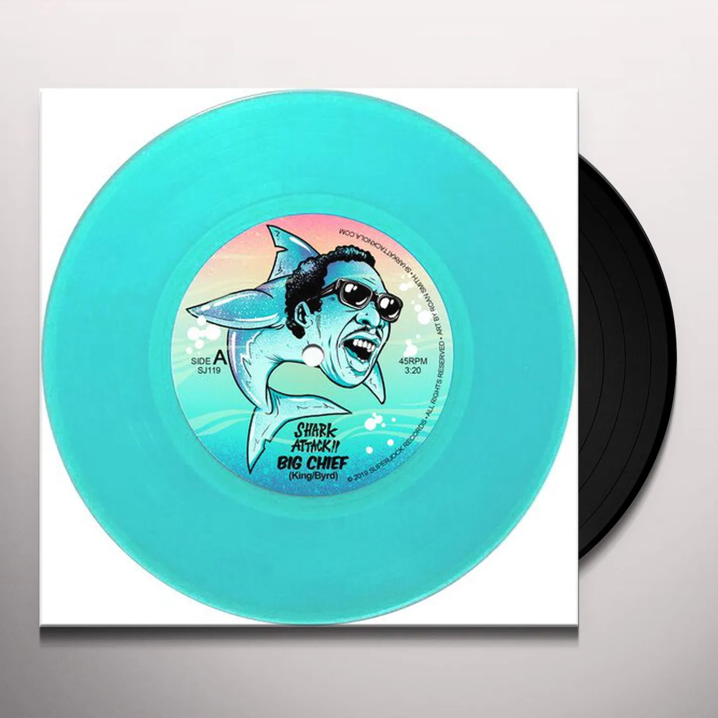 Shark Attack!! Big Chief / Bamboula (Aqua Blue Vinyl) Vinyl Record