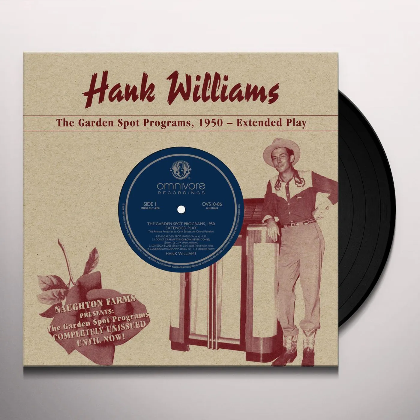 Hank Williams GARDEN SPOT PROGRAMS 1950 Vinyl Record