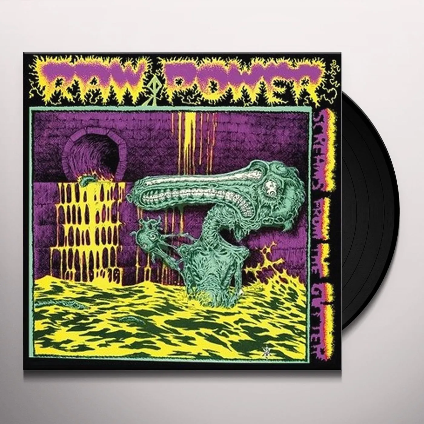 Raw Power SCREAMS FROM THE GUTTER (WHITE / PURPLE SPLATTER VINYL) Vinyl Record