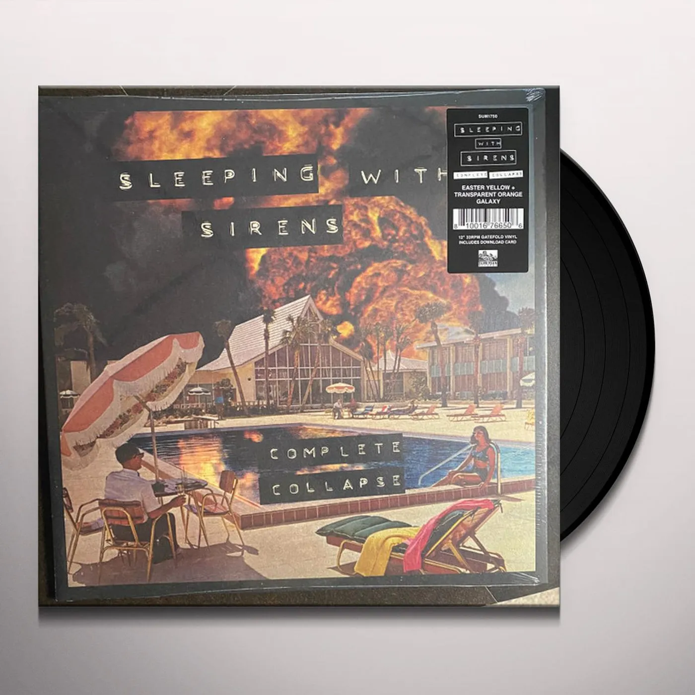 Sleeping With Sirens COMPLETE COLLAPSE (EASTER YELLOW/TRANSLUCENT ORANGE VINYL) Vinyl Record