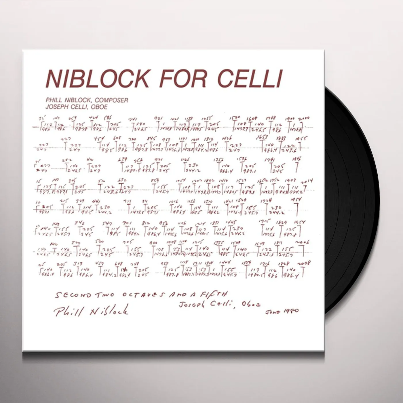 Phill Niblock Niblock for Celli / Celli Plays Niblock Vinyl Record