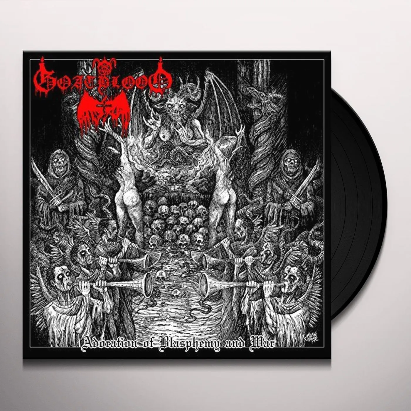 Goatblood Adoration of Blasphemy and War Vinyl Record