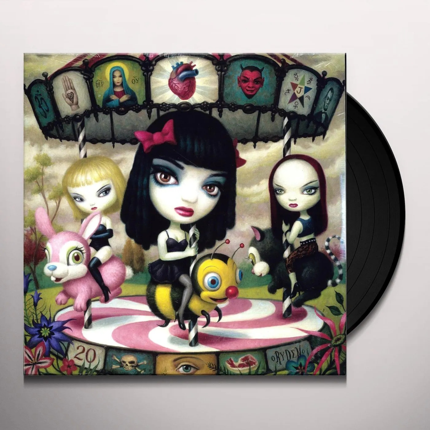 Jack Off Jill CLEAR HEARTS GREY Vinyl Record