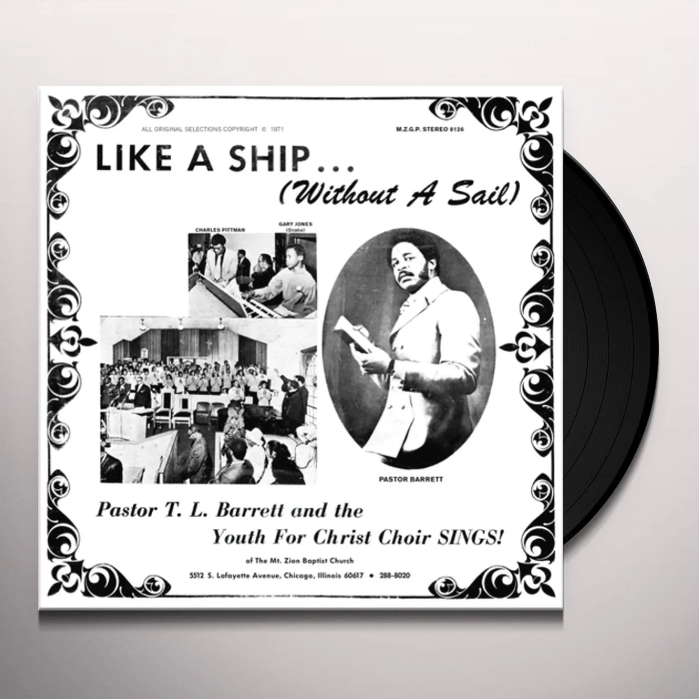 Pastor T.L. Barrett and the Youth for Christ Choir LIKE A SHIP (WITHOUT A SAIL) Vinyl Record
