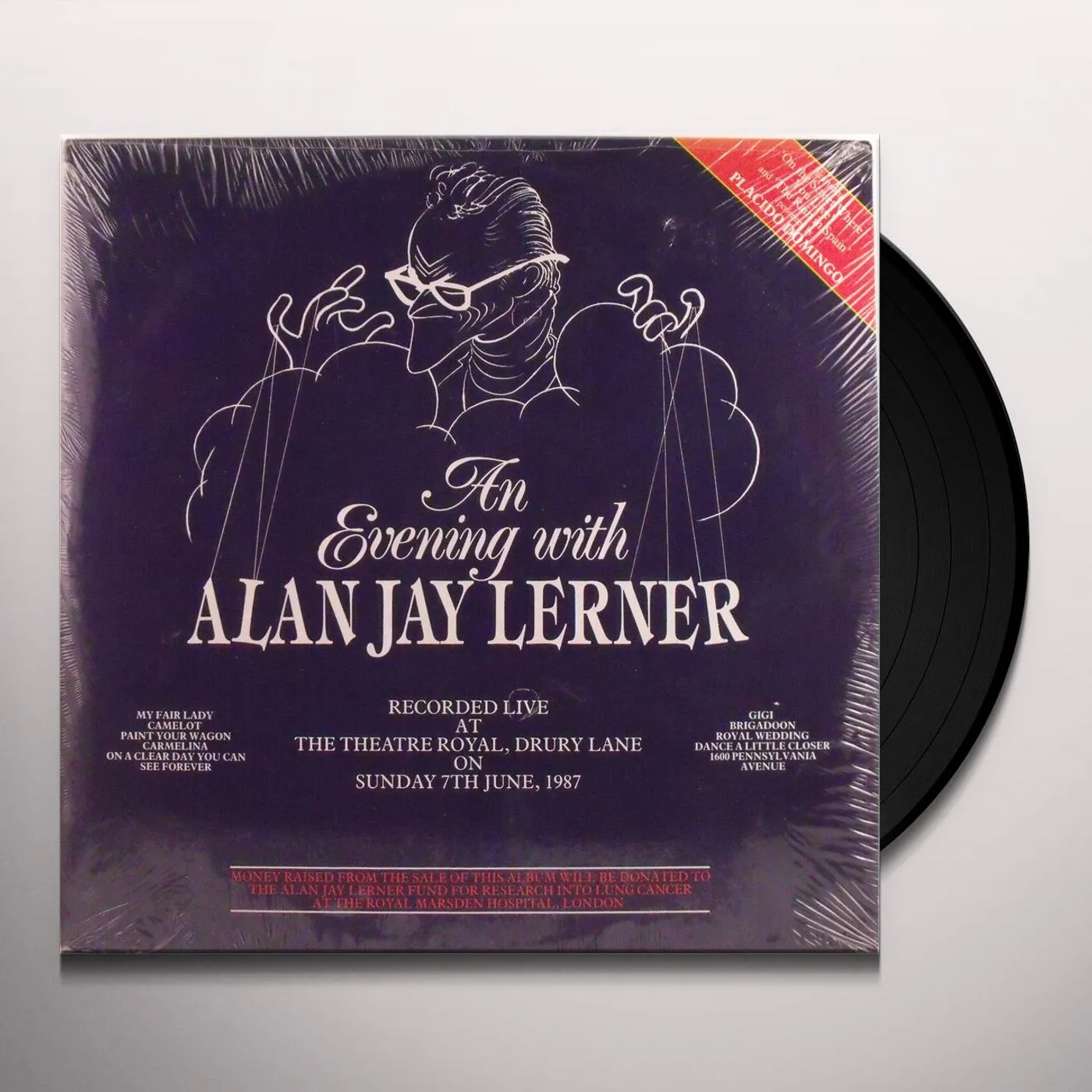 Lerner, Alan Jay AN EVENING WITH...(MY FAIR LADY, CAMLEOT, GIGI) Vinyl Record
