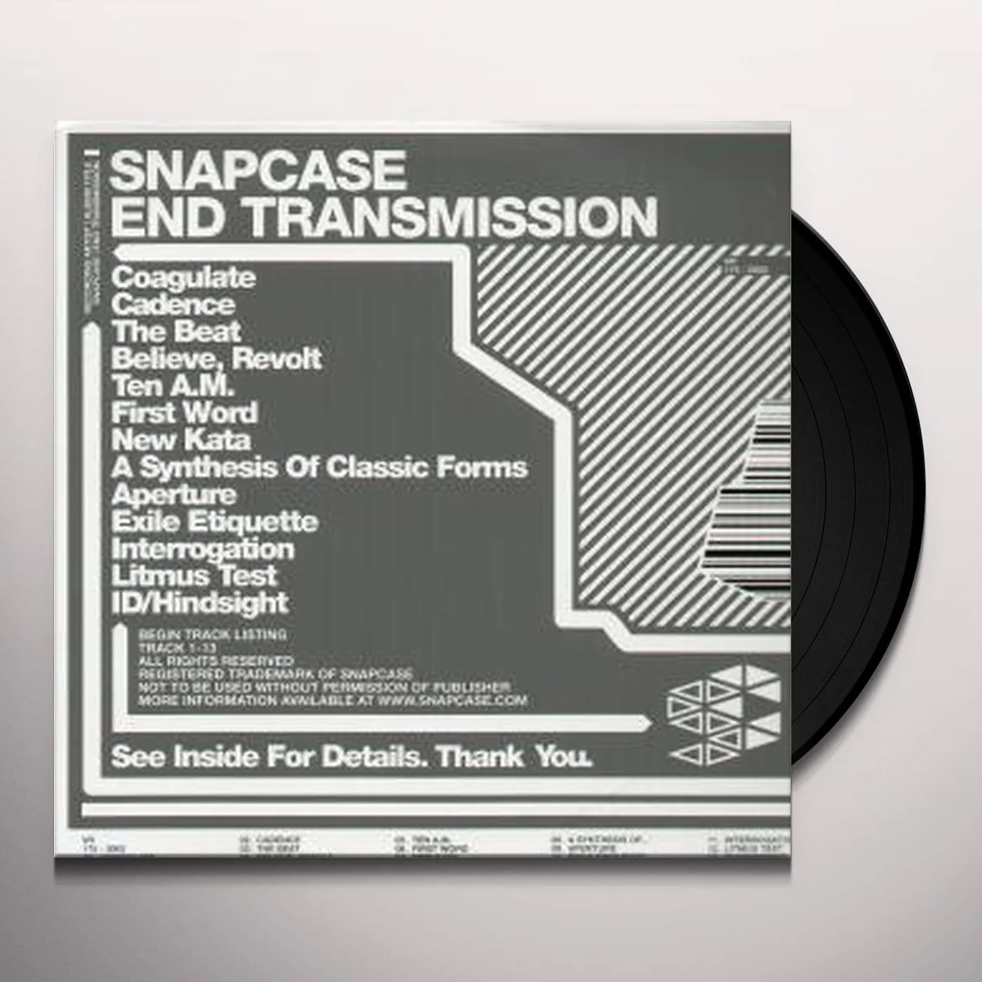 Snapcase End Transmission Vinyl Record