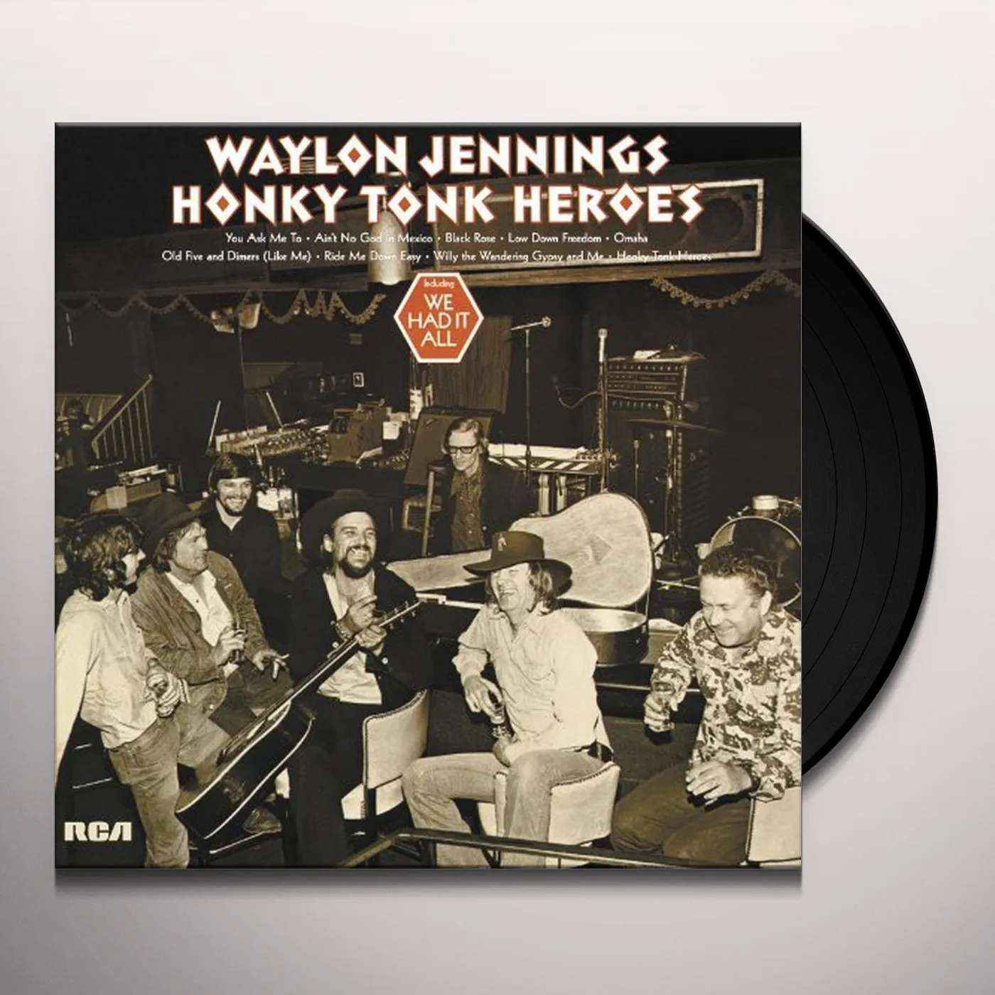 Waylon Jennings Honky Tonk Heroes Vinyl Record