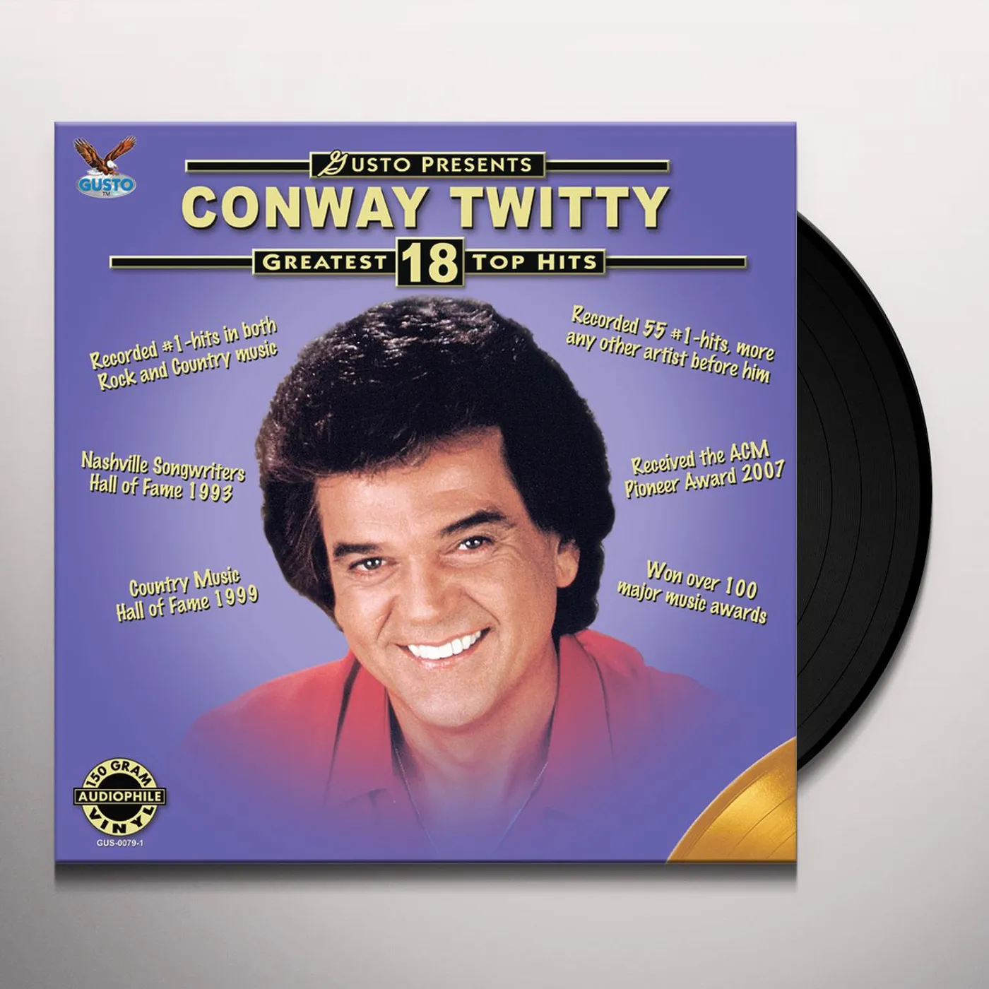 Conway Twitty GREATEST 18 TOP HITS Vinyl Record