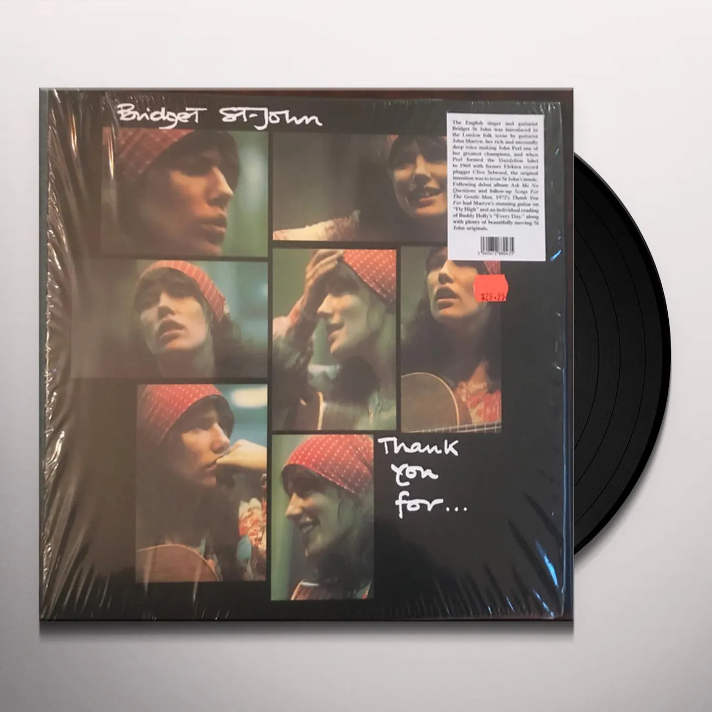 Bridget St John THANK YOU FOR Vinyl Record