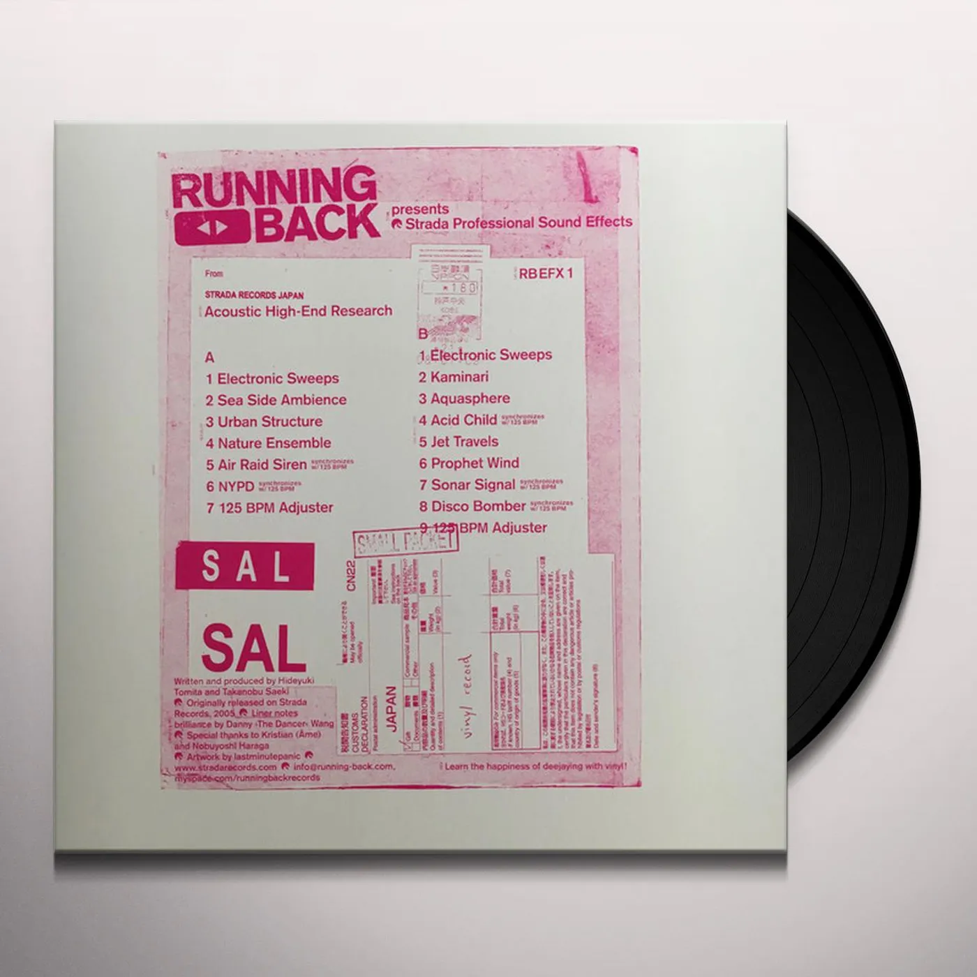 Acoustic High-End Research RUNNING BACK PRESENTS STRADA PROFESSIONAL SOUND Vinyl Record