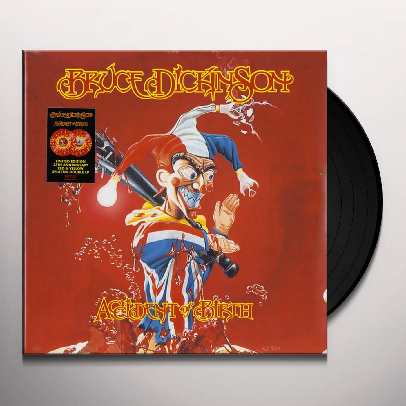 Bruce Dickinson ACCIDENT OF BIRTH (2LP/25TH ANNIVERSARY/RED & YELLOW SPLATTER VINYL) Vinyl Record
