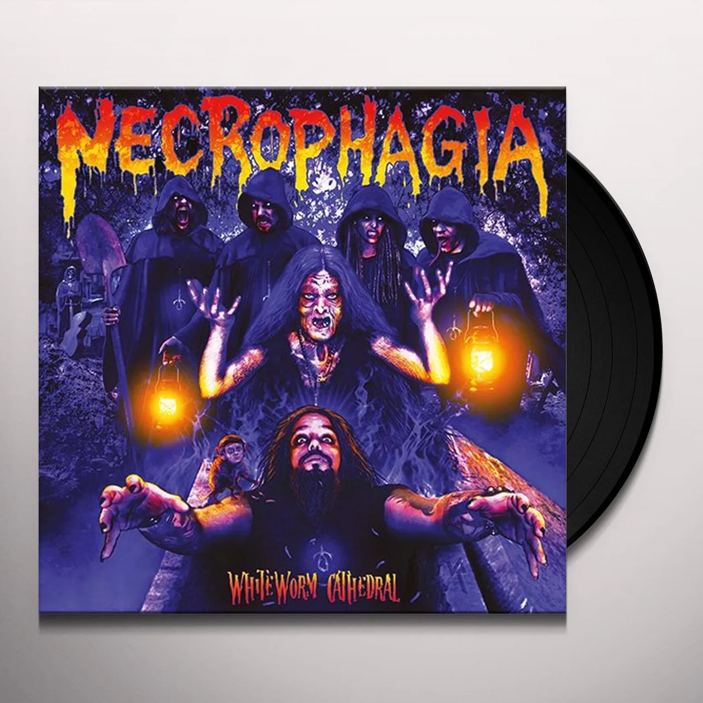 Necrophagia White Worm Cathedral Vinyl Record