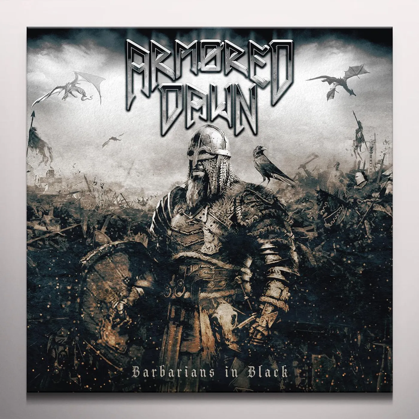 Armored Dawn Barbarians in Black Vinyl Record