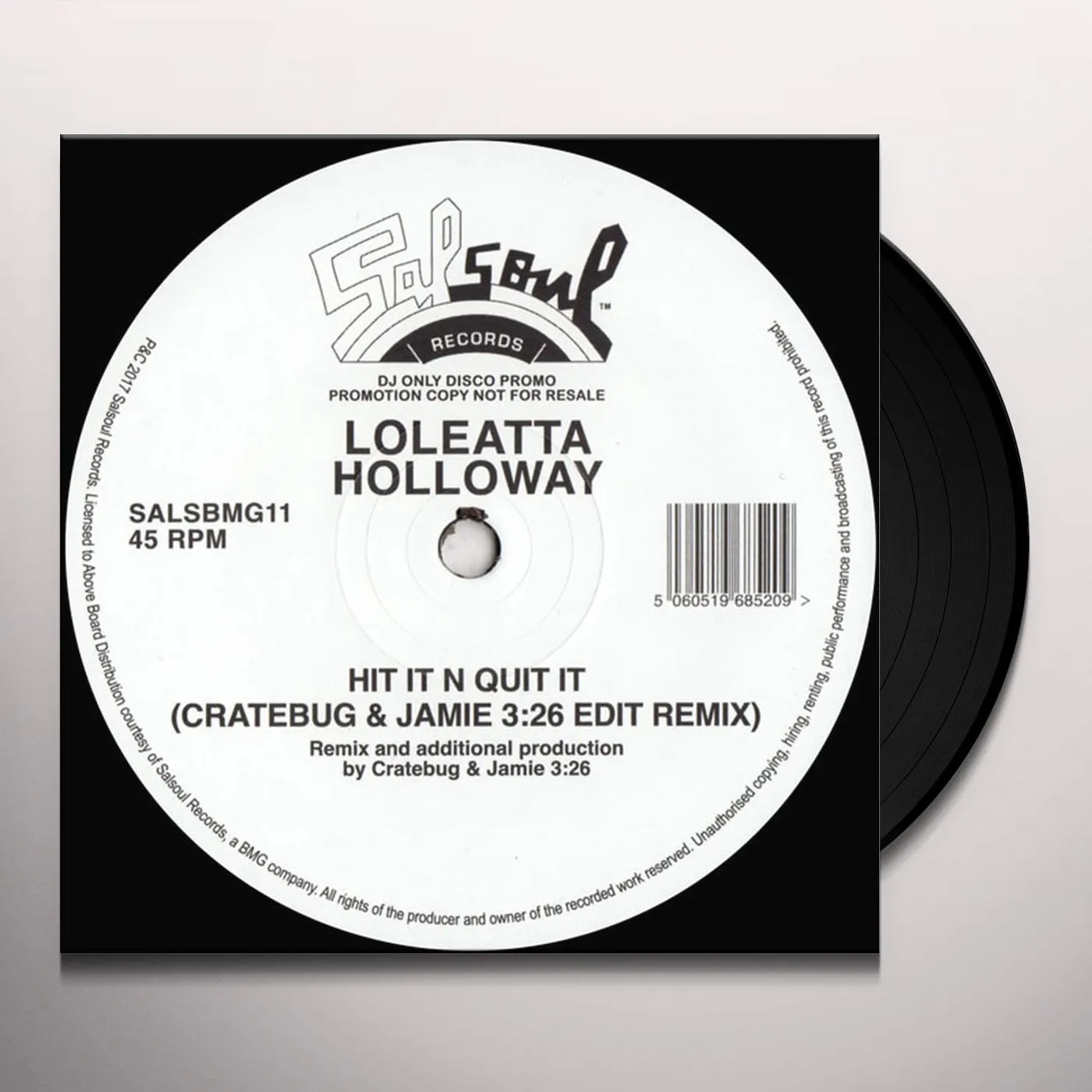 Loleatta Holloway HIT IT N QUIT IT-CRATEBUG & JAMIE 3:26 EDIT REMIX Vinyl Record