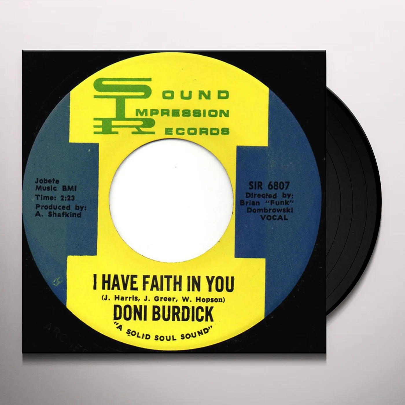 Doni Burdick I HAVE FAITH IN YOU/BARI TRACK Vinyl Record