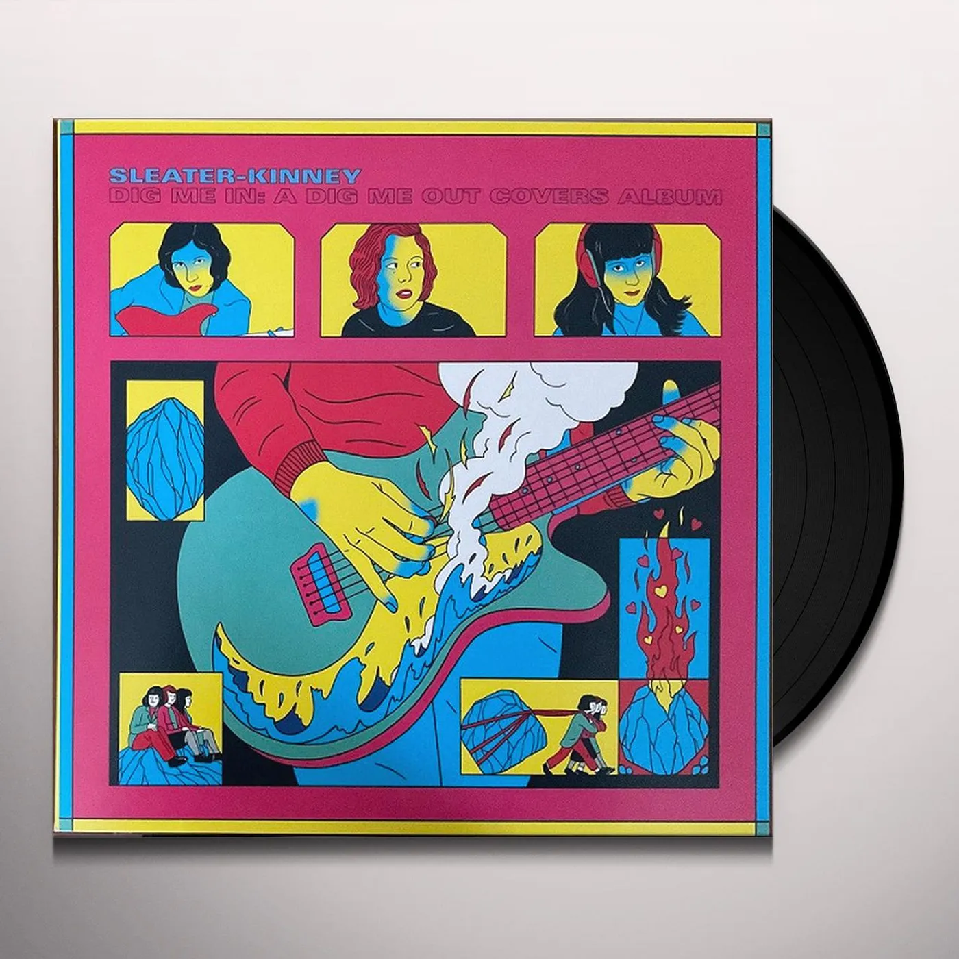 Sleater-Kinney DIG ME IN: A DIG ME OUT COVERS ALBUM (GREEN/BLUE VINYL) Vinyl Record