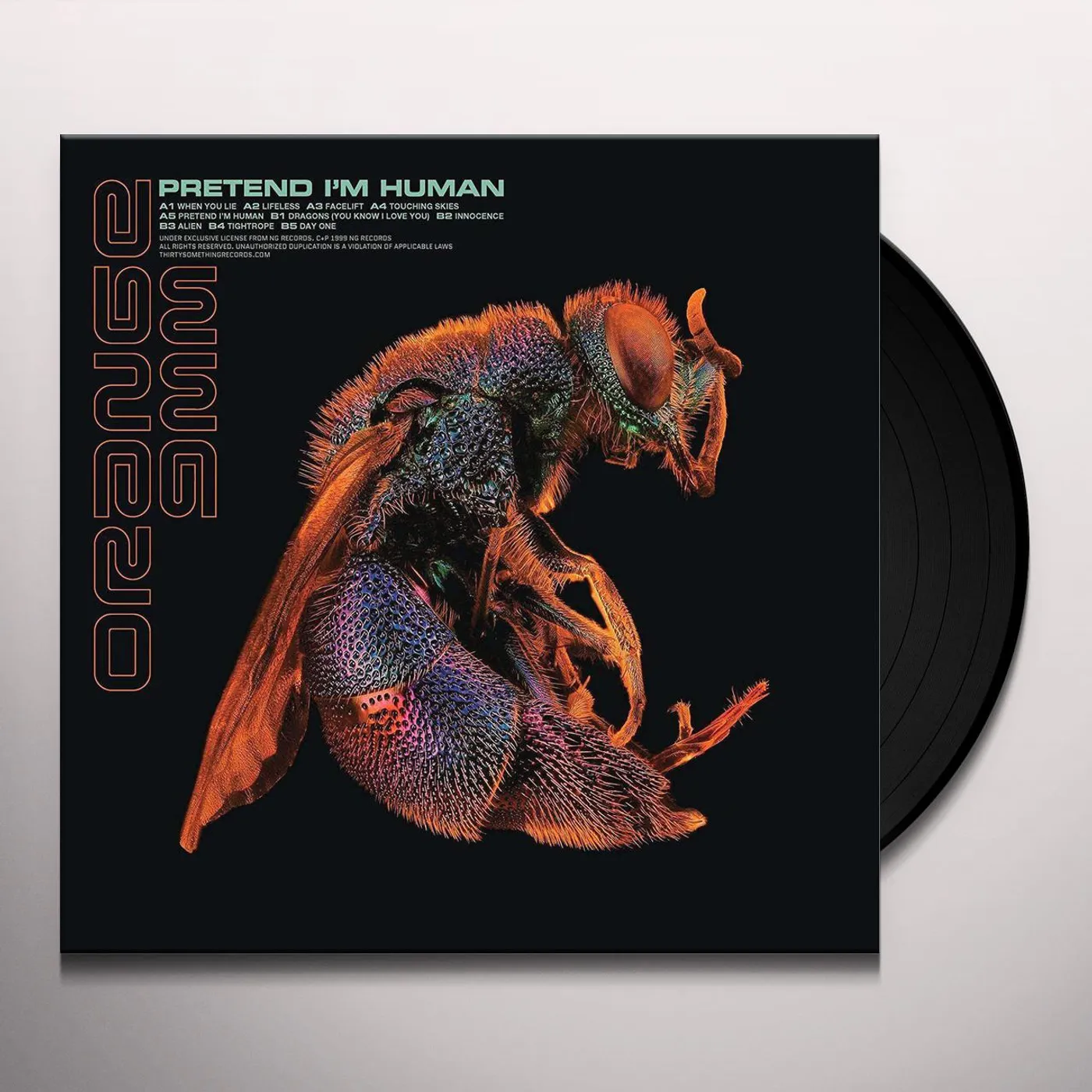 Orange 9mm PRETEND I'M HUMAN Vinyl Record
