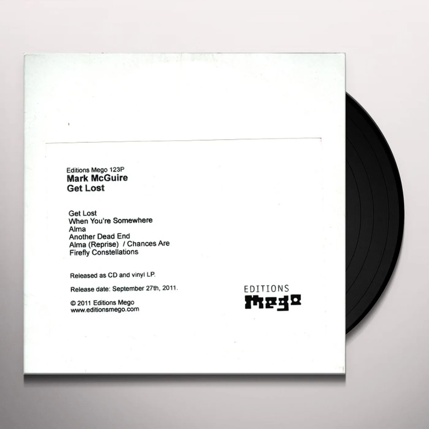 Mark McGuire Get Lost Vinyl Record