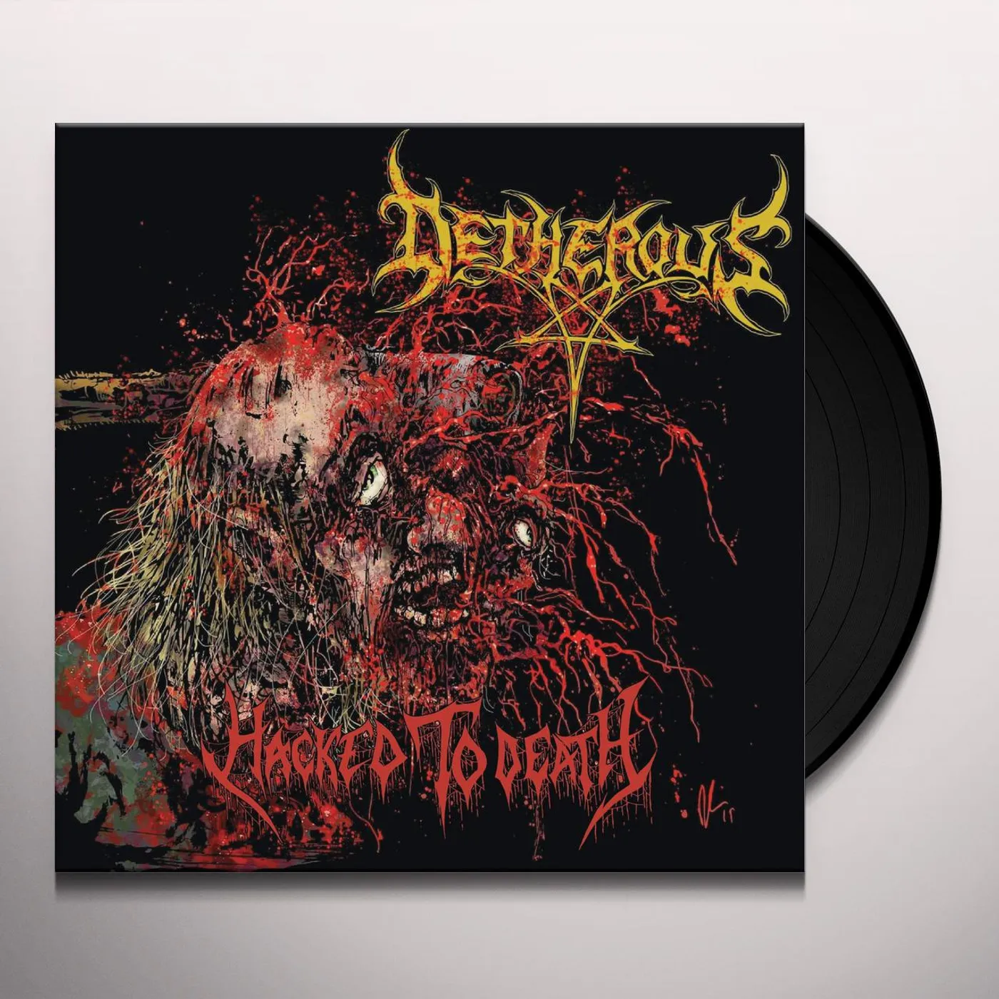 Detherous HACKED TO DEATH Vinyl Record