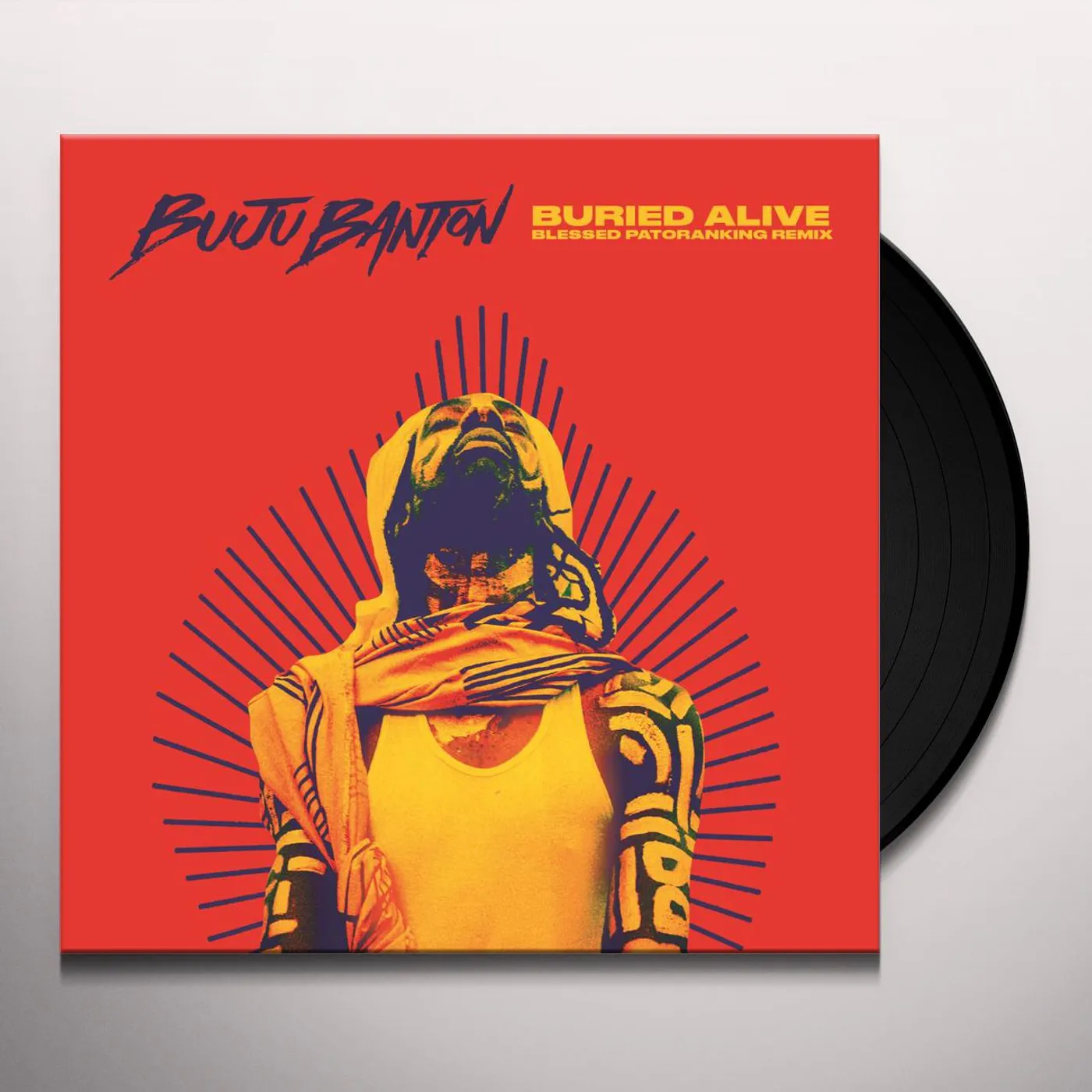 Buju Banton BURIED ALIVE / BLESSED (PATORANKING REMIX) Vinyl Record