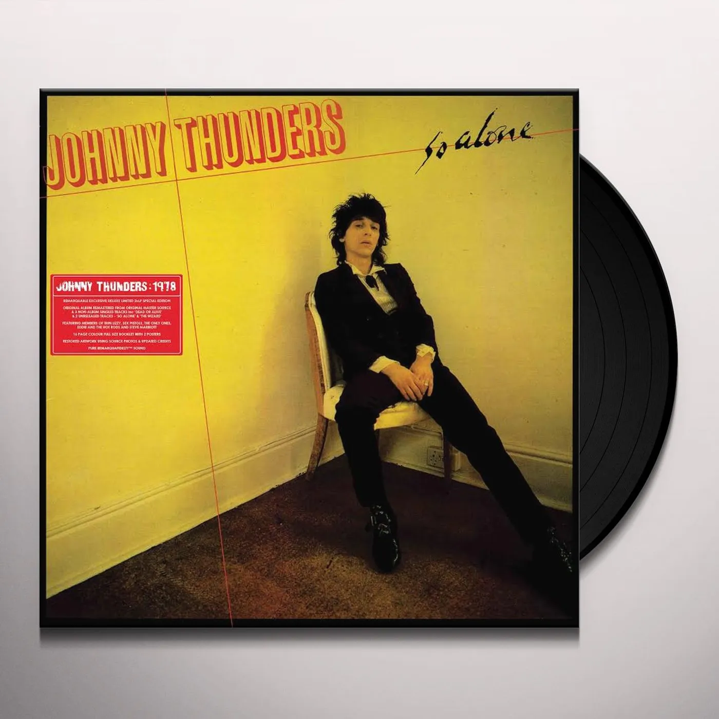 Johnny Thunders SO ALONE (REMARQUABLE) Vinyl Record - Remastered, Special Edition