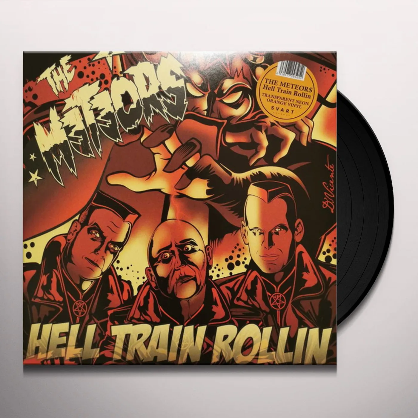 The Meteors HELL TRAIN ROLLIN' Vinyl Record