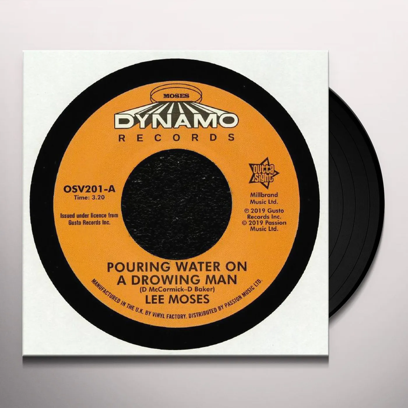 Lee Moses POURING WATER ON A DROWNING MAN / NEVER IN MY LIFE Vinyl Record