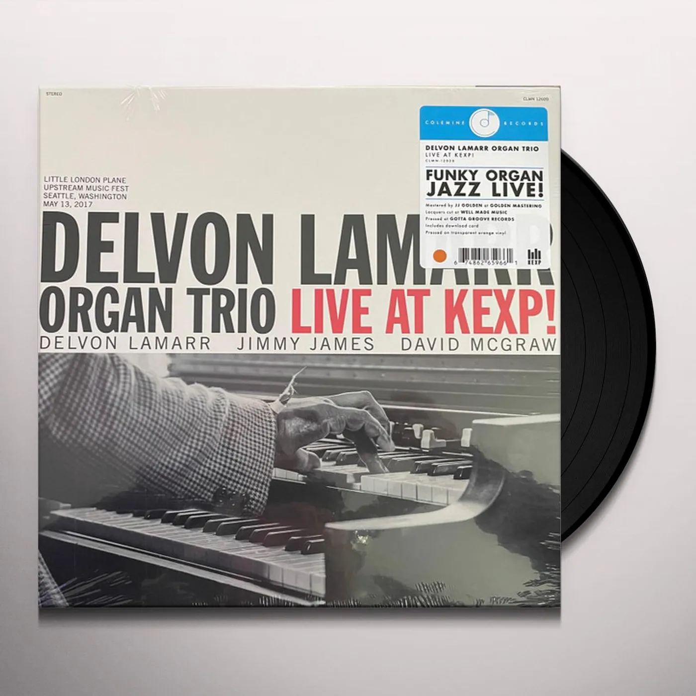 Delvon Lamarr Organ Trio LIVE AT KEXP - TRANSLUCENT ORANGE Vinyl Record