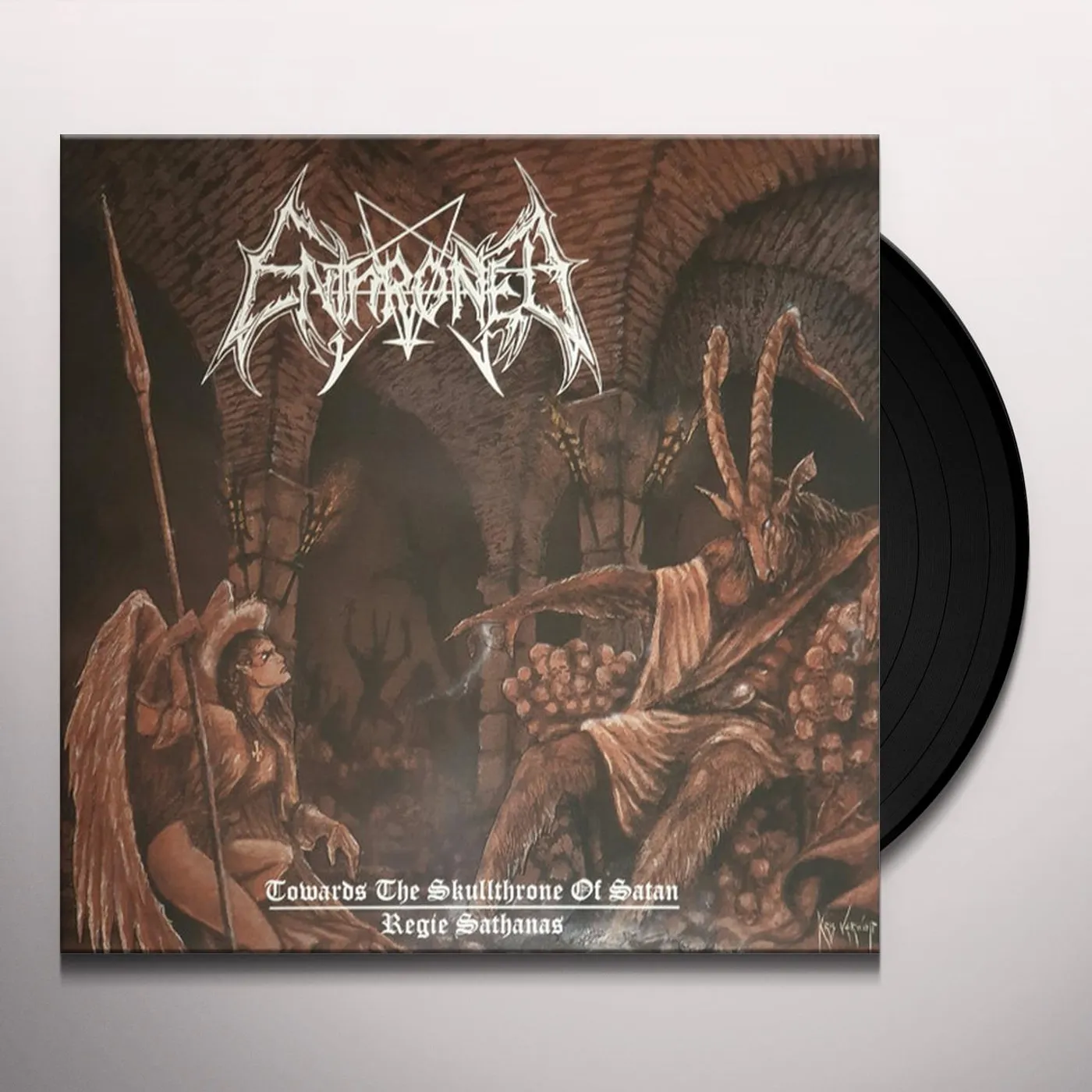 Enthroned TOWARDS THE SKULLTHRONE / REGIE SATHANAS Vinyl Record