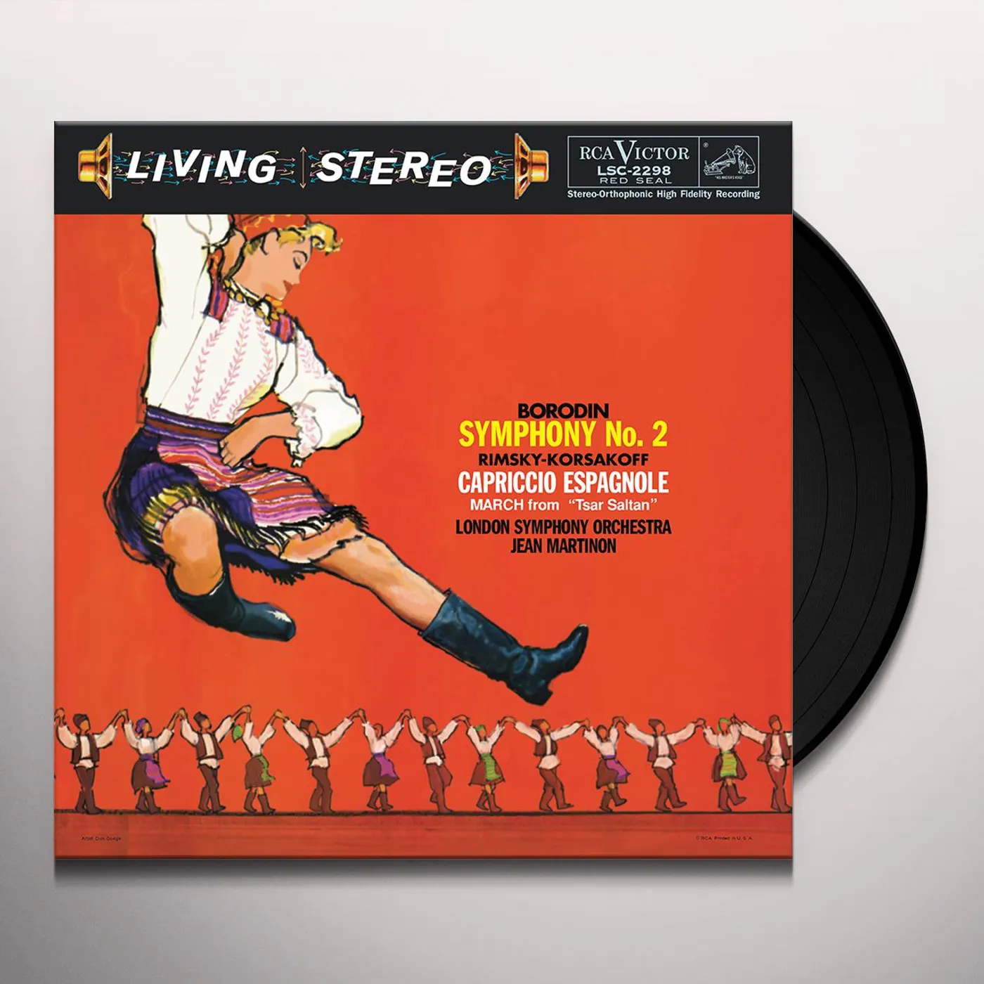Jean Martinon BORODIN: SYMPHONY NO. 2 / RIMSKY-KORSAKOV: CAPRICO Vinyl Record