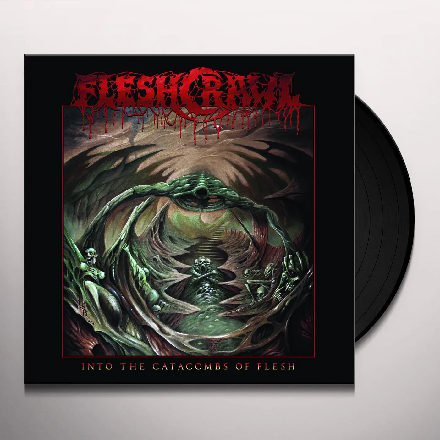 Fleshcrawl Into The Catacombs Of Flesh Vinyl Record
