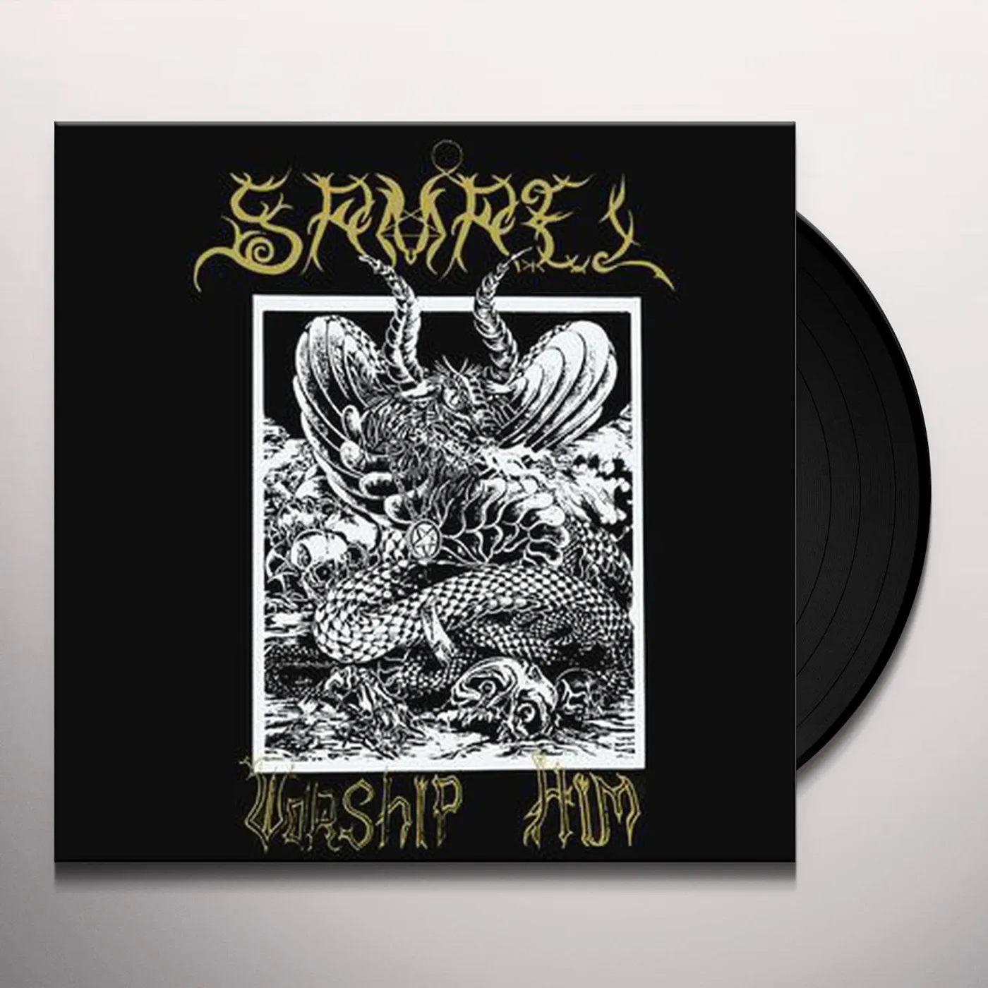 Samael Worship Him (Ltd. Ed. Gold Vinyl) Vinyl Record